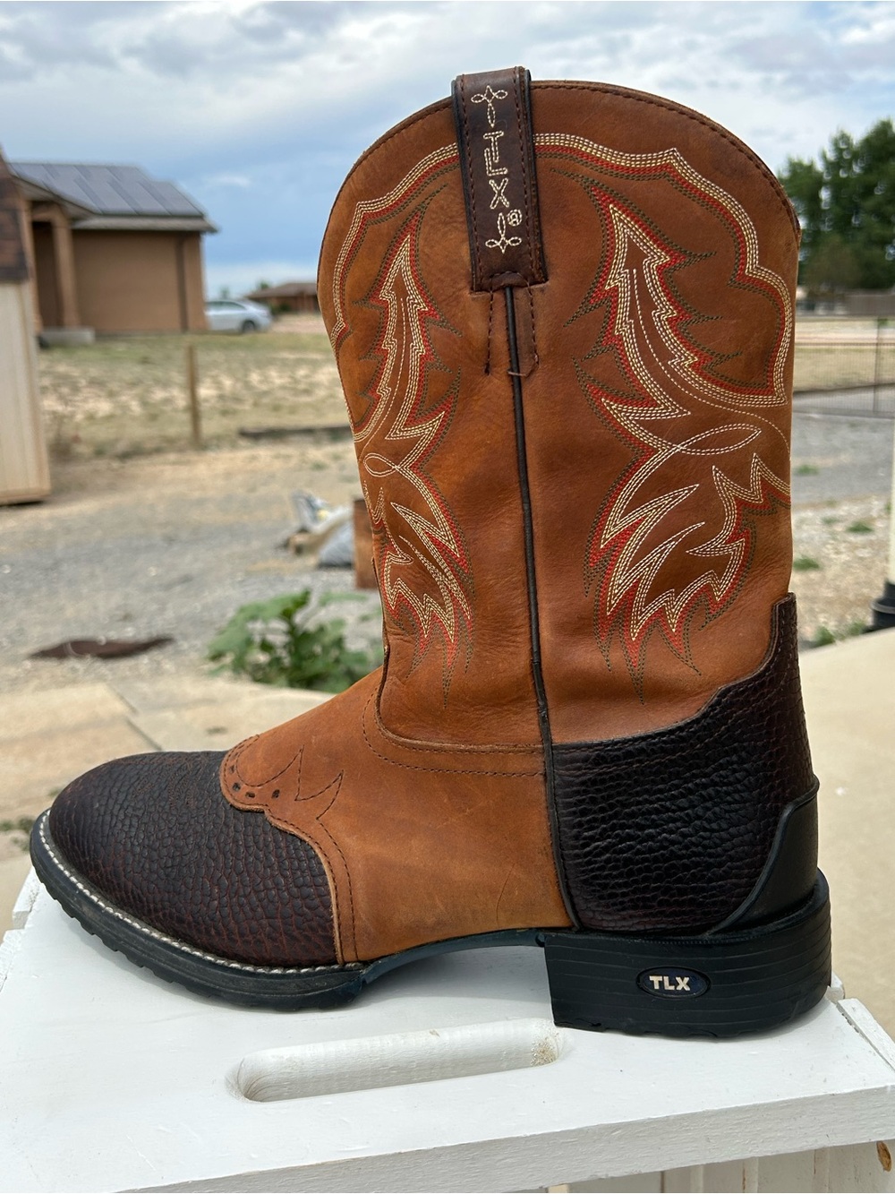 Tony Lama Men’s TLX Two-Tone Leather Performance Western and Work Boots Size 13D - Picture 6 of 16